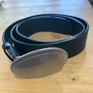 Chico’s Black Genuine Leather Belt L